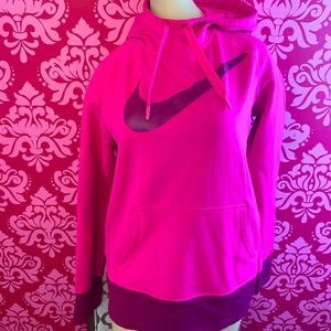 Nike therma-fit pink womens pullover hoodie M